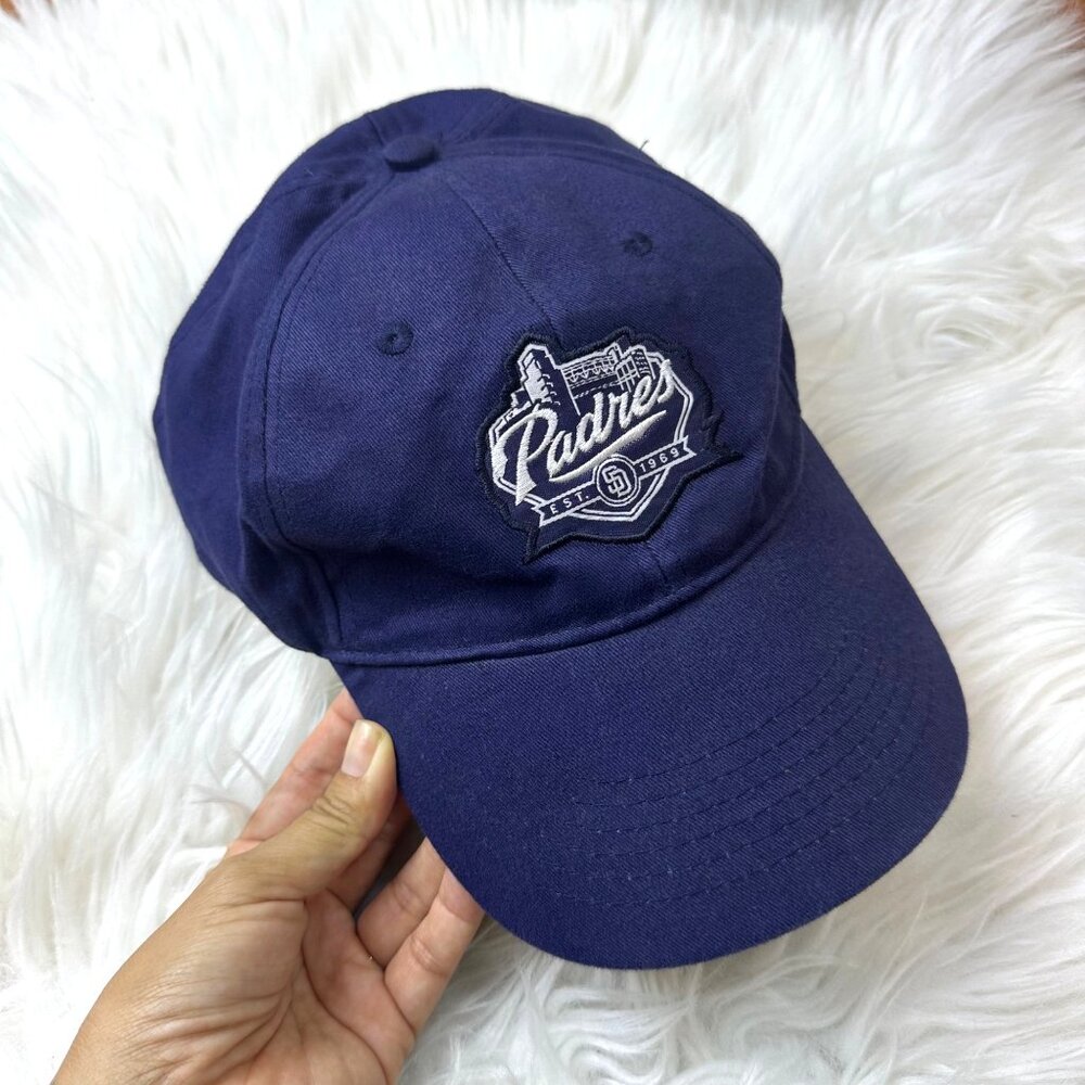 San Diego Padres Dad Hat Adjustable Blue MLB Baseball Cap Casual Worn-In Style
